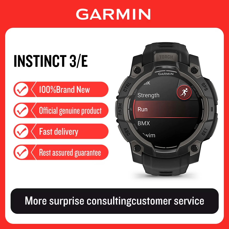 Smartwatch X18 - Relógio Esportivo Garmin Instinct3/E com Energia