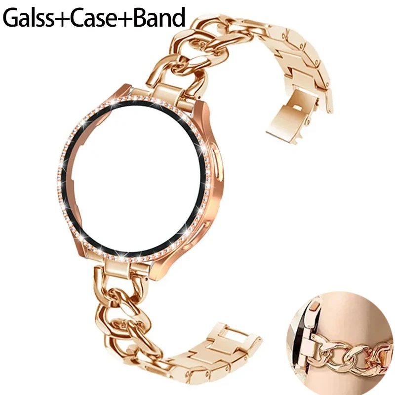 Accessories For Galaxy Watch 5 - Capa brilhante + pulseira para samsung