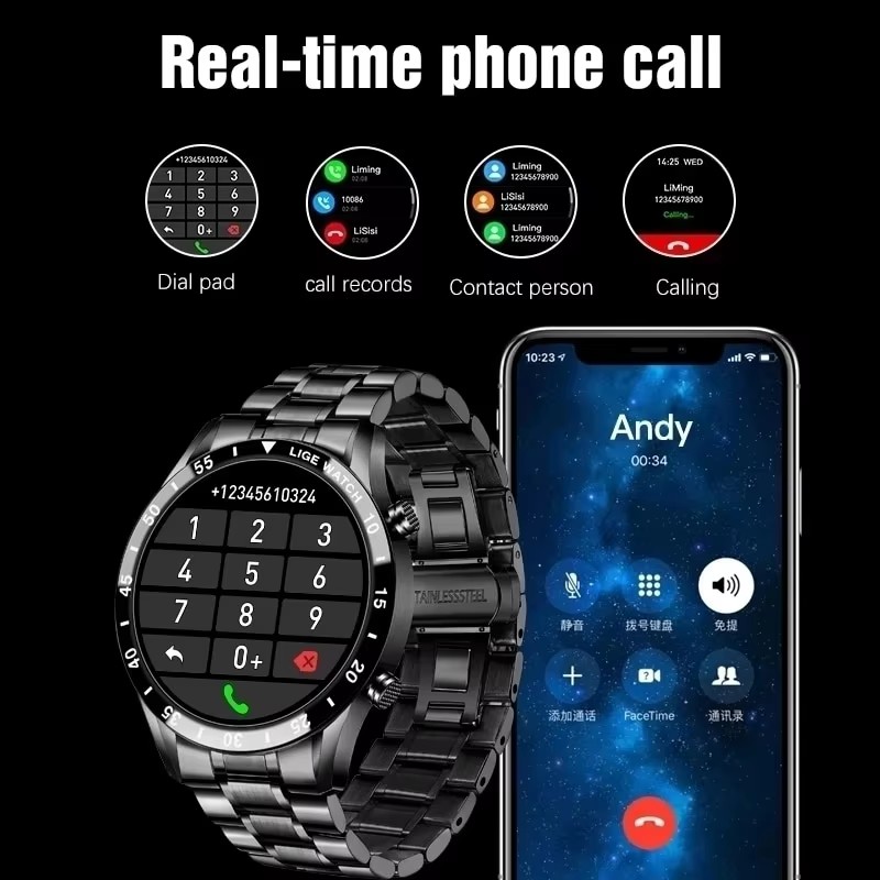 Lige nova chamada bluetooth re - Smartwatch Store avaliação e preço